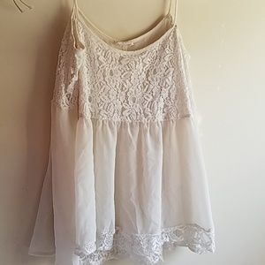 Sheer and Lace Detail Long Sleeve Blouse